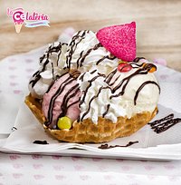 Copa helada con toppings