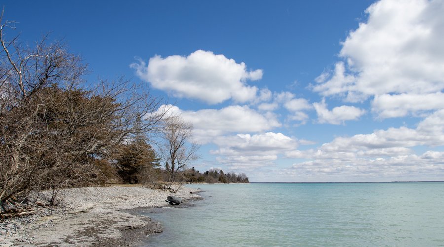 The azure reflection off the water makes it look like a slice of the Caribbean in south eastern Ontario.