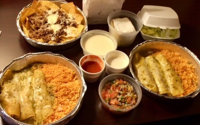 Takeout for our hotel room.