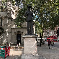 Hugh Dowding with St Clement Danes in the background