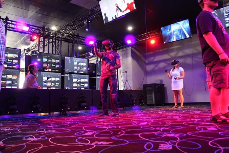 AMPED REALITY offers concert quality lighting and sound and over 44 experiences that offer something for everyone!  SWING like Spider-man, be IN a Disney or Jurassic Park movie, play Beat Saber, Angry Birds, MINECRAFT, Fruit Ninja, Baby Hands, or Superhot!  Even create 3D art! 