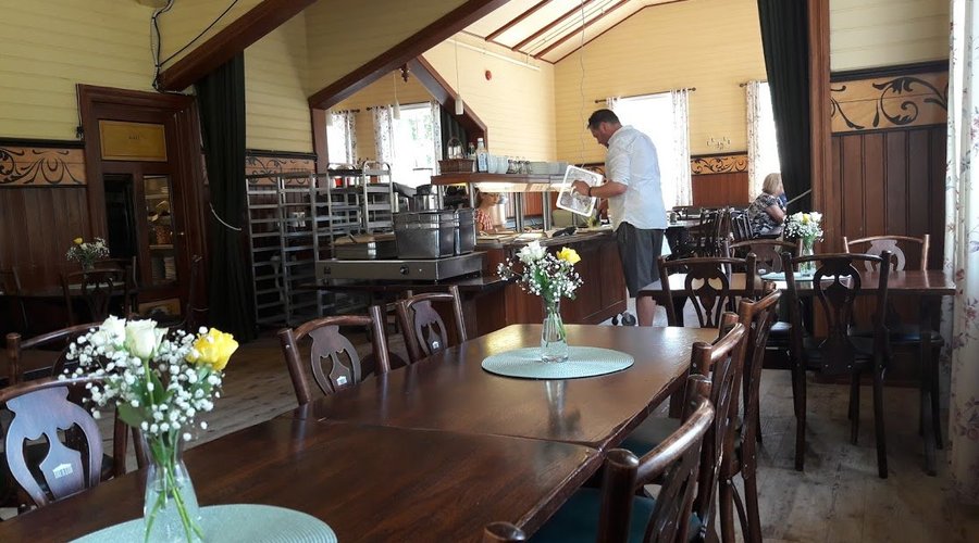 Del av interiören i restaurangen