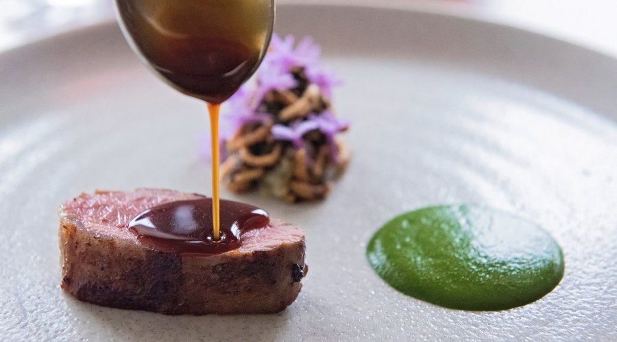 Hutton Vale lamb, smoked eggplant, puffed rice