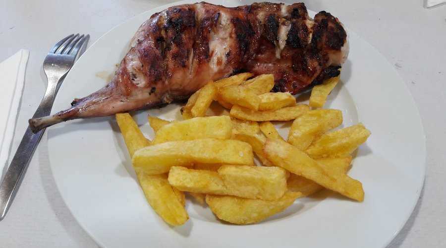1/4 de lapin grillé...