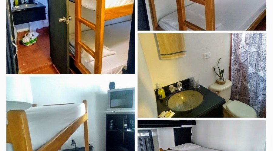 El Nudo. Habitación pequeña con camarote o litera, baño privado con agua caliente, cajonera, tv, wifi