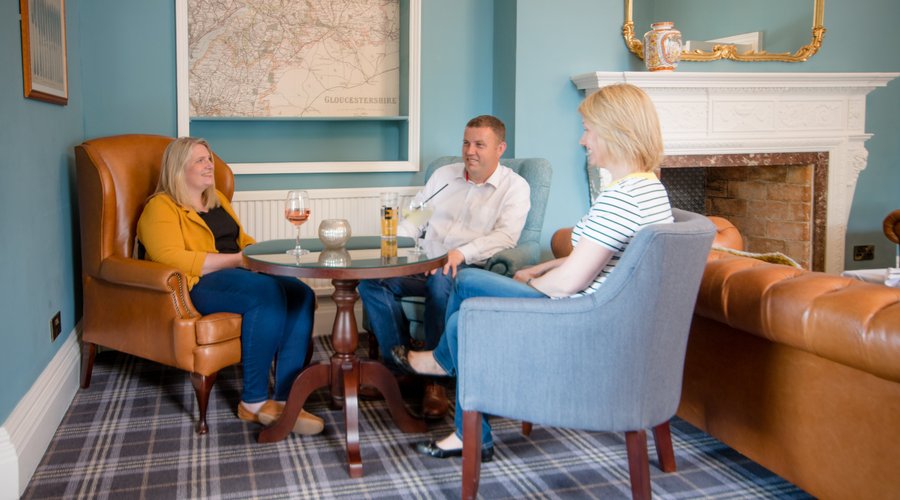 Drinks in the lounge