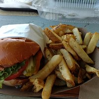 Bacon/Cheese Burger with frys