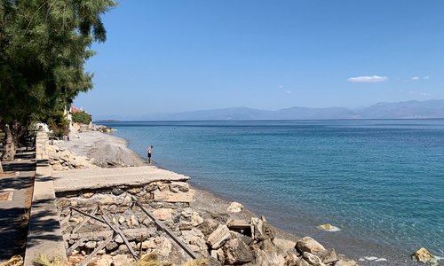 Derveni, town on the north coast of the Peloponnese. No tourists, just beach and township, paradise. Corinthia, Peloponnese Greece #Derveni #Corinthia #Peloponnese #Greece