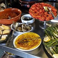 Our cart of second course and veggies