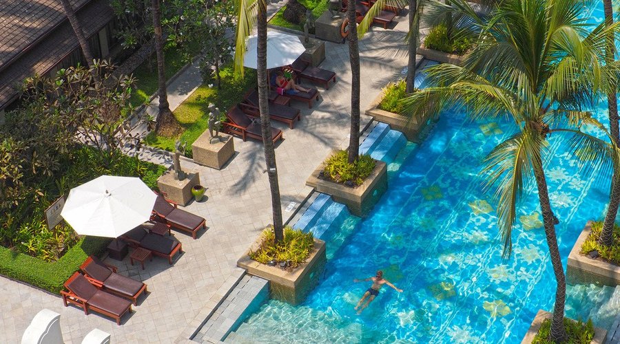 Ngapali Pool Garden at Chatrium Hotel Royal Lake Yangon