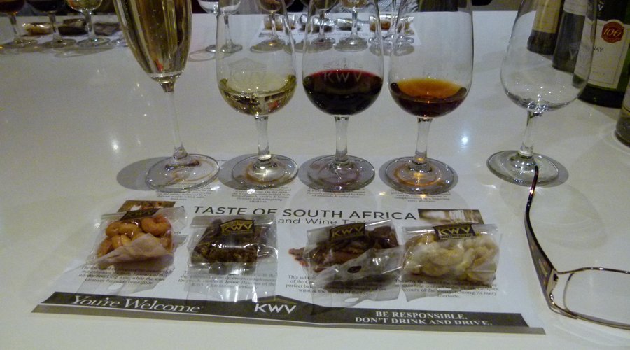 Wines paired with snacks and full explanation was given.