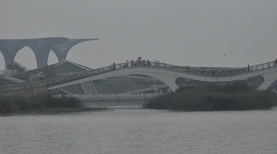 bridge with expo centre behind