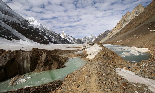 K2 Base Camp Trek (Pakistan): View of Laila Peak after crossing Gondogoro La