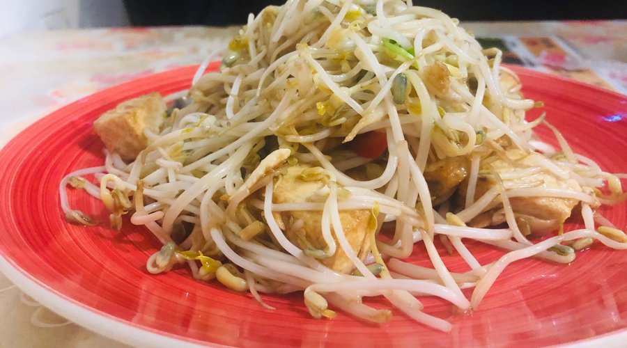 もやしと豆腐の炒め