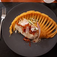 Dos de cabillaud et purée de patates douces