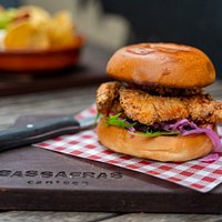 Crispy chicken burger.