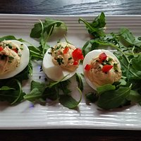 Smoked Salmon Deviled Eggs