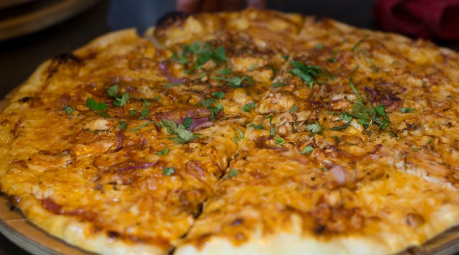 Chicken BBQ pizza.