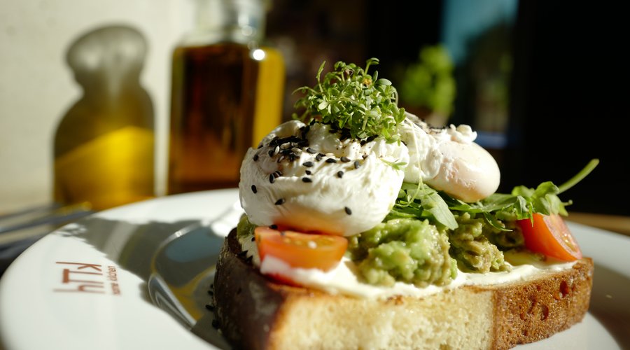Our new bread with crushed avocado and poached egg!