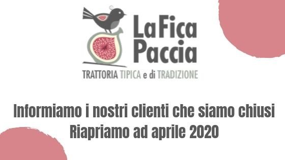 Riapriamo ad aprile 2020