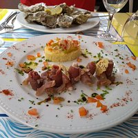Gerookte eend in het voorgerecht