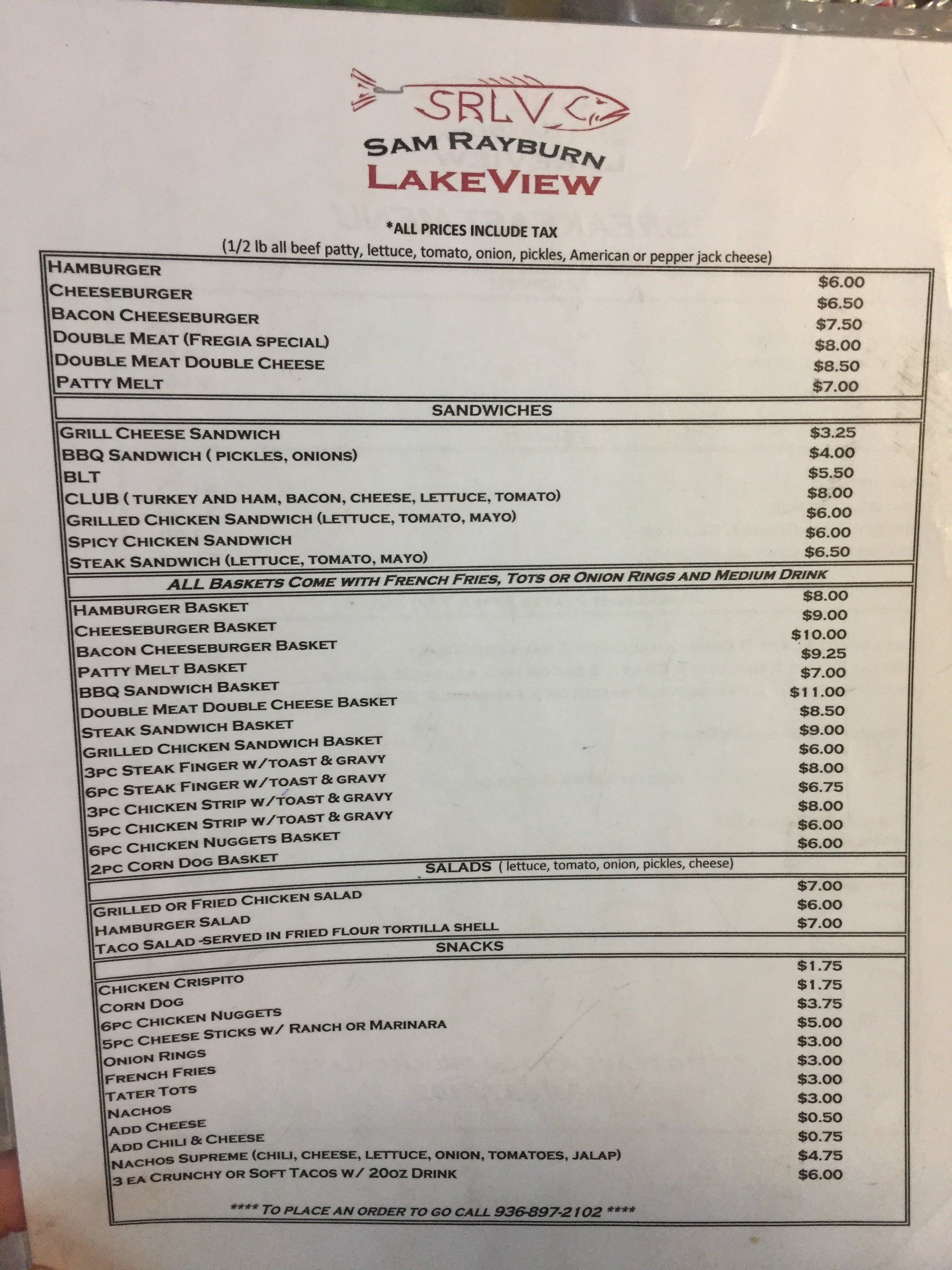 LAKEVIEW MOTEL RV AND GROCERY Zavalla TX Tarifs 2024   Menu 