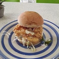 A lovely calamari burger
