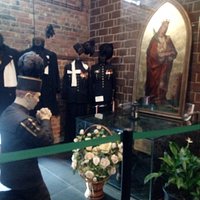 Park Tradycji - modlący się górnik przed św.Barbarą