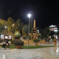 The fountain on the Piazza del Popolo is the nighttime gathering place for couples, families, and friends.