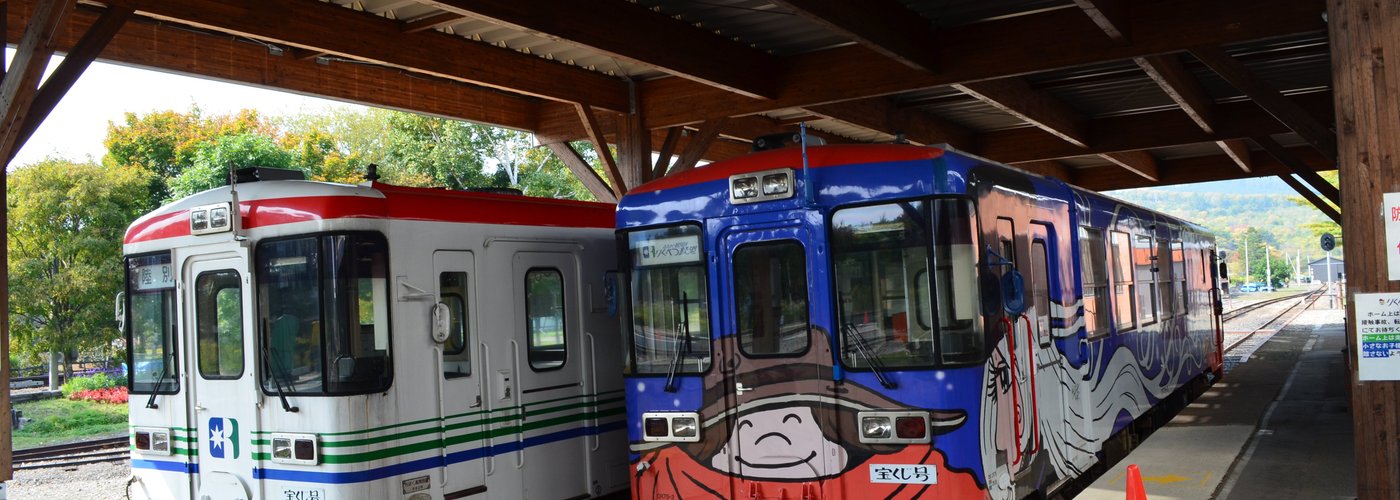 現在は、廃線ですが、ふるさと銀河線を走っていました、陸別道の駅ホームから