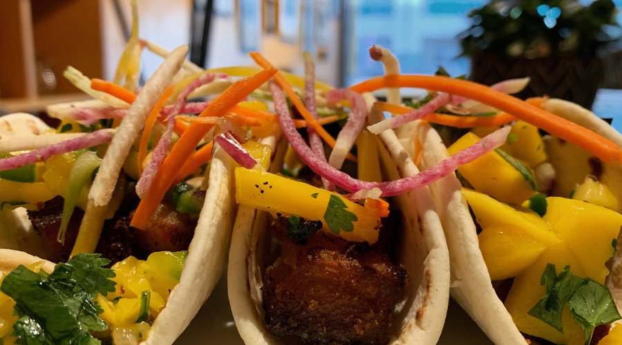 Pork Belly Tacos with Mango Salsa