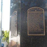 names of fallen on plaques at the sides of monument