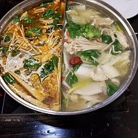 Half & half hot pot!