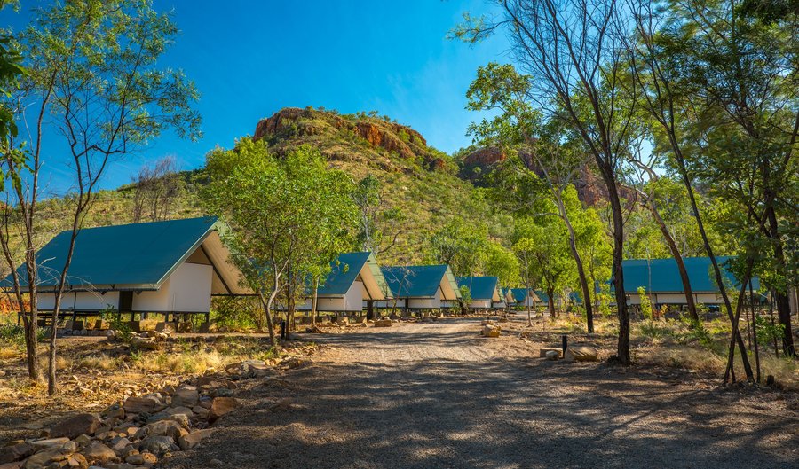 Tented cabins at Emma Gorge