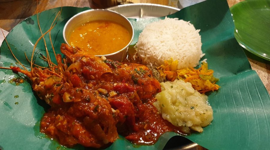 Delicious camerones (prawns) in creole sauce