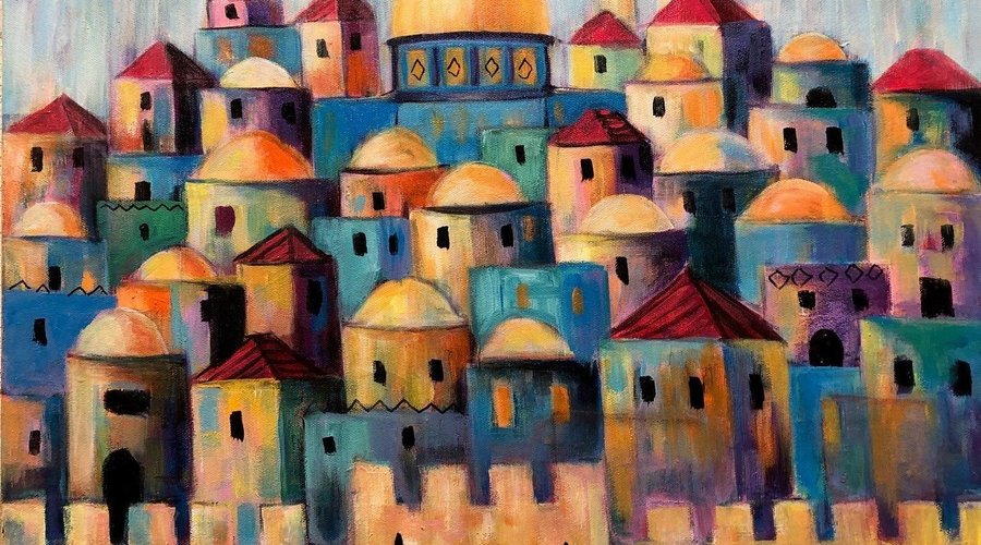 Original artwork by local Jerusalemite artists.
