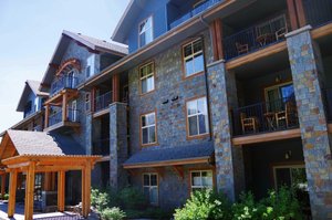 Silver Creek Lodge in Canmore, image may contain: Neighborhood, City, Condo, Hotel