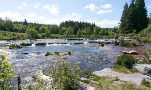 People enjoying the cooling waters of The Otter Pool