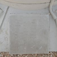 plaques at base of monument