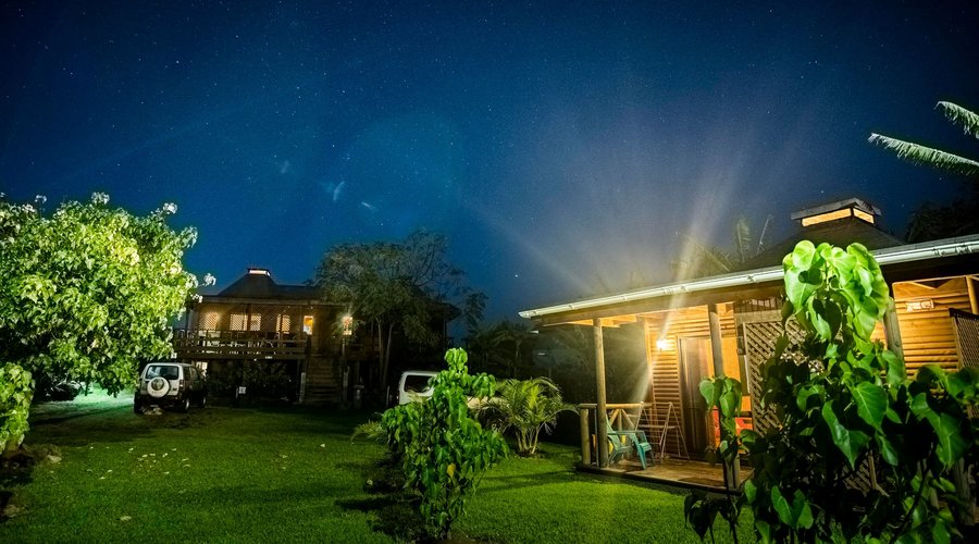 Fotos nocturnas cabañas Tokerau