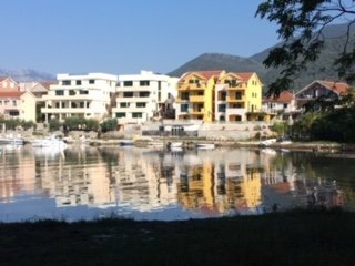 View looking back at apartments