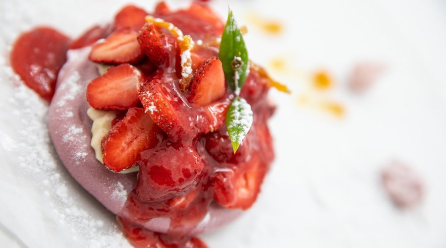 la pavlova aux fraises
