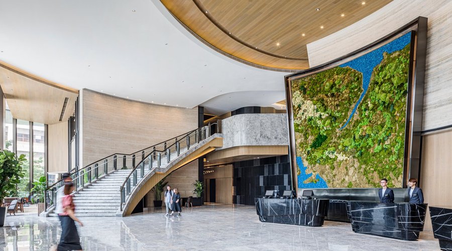 ALVA Interior Lobby Moss Wall