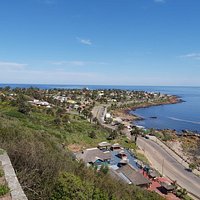 vista desde la ubicacion de la virgen hacia el muelle Stella Maris