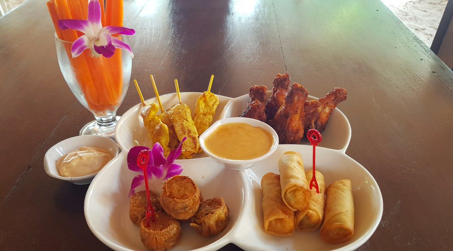 Our sunset snack while you are watching sunset with cool drink