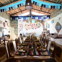 Muskotia dining hall.Lunch in traditional Himalayan setting