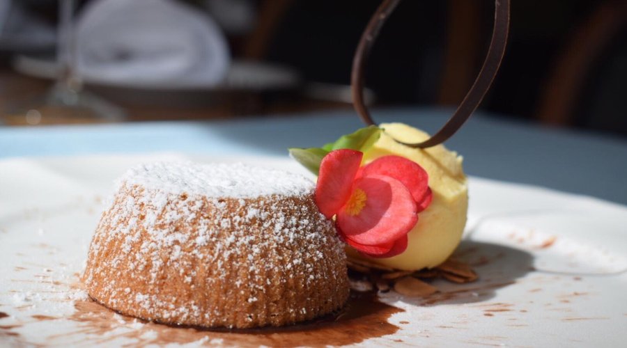Volcán de dulce de leche 