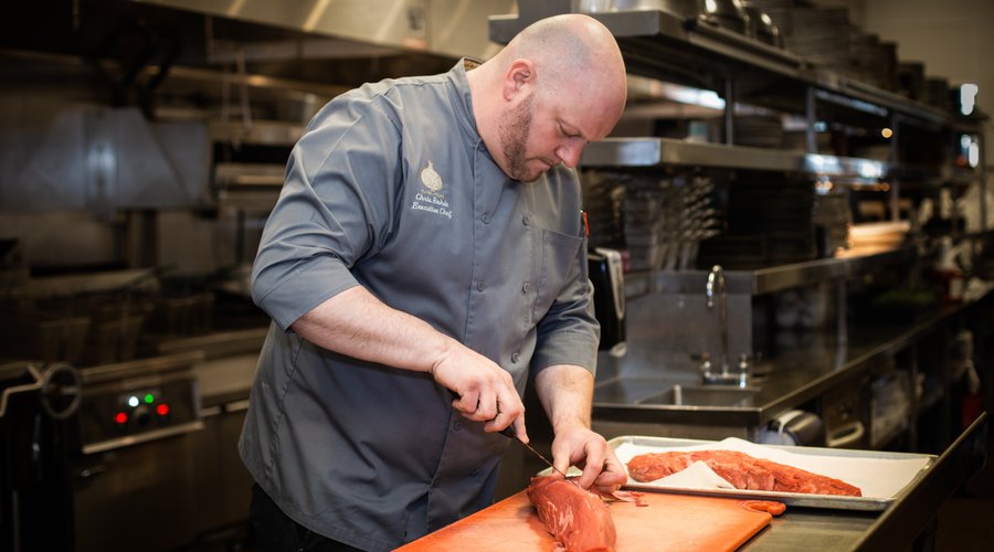 Executive Chef Chris Rohde takes great care in hand trimming and cutting our steaks in house, ensuring the highest level of product quality is passed on to our guests. 
