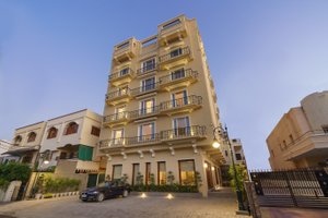 Karma Seven Lakes in Udaipur, image may contain: City, High Rise, Urban, Apartment Building