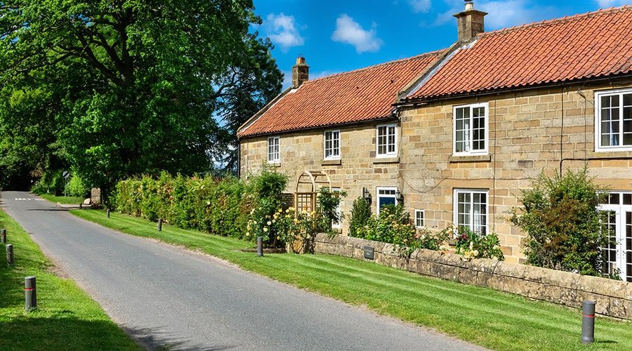 Woodlands Farm from the roadside in the village of Thimbleby.  We are a short drive from the A19 approx 11 miles north of Thirsk and 30 miles from the historic City of York.